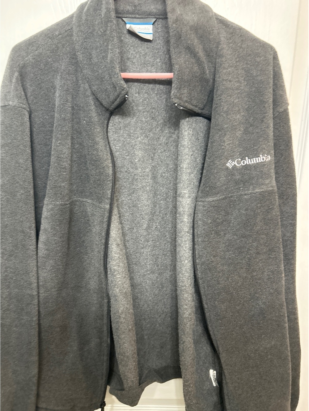 Columbia Gray Fleece Full-Zip Jacket Size Large